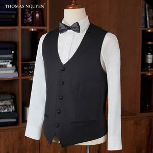 [Collection Mariage] Costume de smoking trois pièces de luxe pour homme - Noir Étoile de Minuit - Fait main au Vietnam - Product Image 5