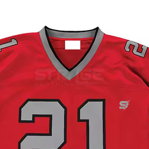 เสื้อฟุตบอลอเมริกันแบบสั่งทำจากโรงงาน ระบายอากาศได้ดี ซับเหงื่อ ไซส์ใหญ่ แขนสั้น โพลีเอสเตอร์ 100% รับทำโลโก้ OEM - Product Image 5