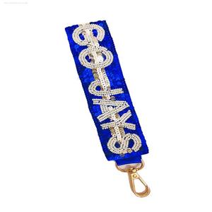 Porte-clés élégant multicolore personnalisé Nom personnalisé Porte-clés perlé Porte-monnaie indien embelli à la main Sac transparent Porte-clés - Product Image 4