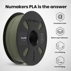 Filament d'impression 3D Numakers de qualité supérieure, PLA Pro vert armée, 1 kg, 1,75 mm, haute résistance à la température, facile à mouler et à couper - Product Image 5