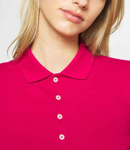 <b>women</b> <b>polo</b> shirts ribbed knit short sleeve lapel collar <b>tshirts</b> slim fit elastic solid color custom logo ladies summer tops - Product Image 5