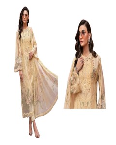 Conjunto de Kurti Shalwar Kameez de 3 Piezas de Algodón 100% con Estampado Floral Tradicional Indio para Mujer 2025, Bordado, Ecológico, Casual, Venta al por Mayor - Product Image 1