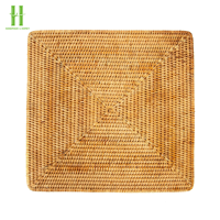 Plaque de chargement en rotin écologique décoration murale Rectangle napperon en rotin maison tapis de Table en rotin OEM fabriqué au Vietnam