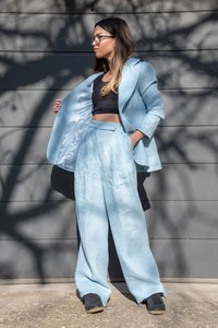 Traje de Yoga Tradicional para Mujer, Estilo Vintage, Cintura Alta, Manga Larga Abullonada, Poliéster/Rayón, Secado Rápido, para Verano - Product Image 2