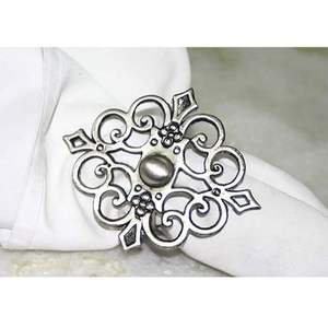 Élégant rond de serviette en métal antique fait à la main nouveau design par le fabricant et l'exportateur pour les mariages et les tables - Product Image 3