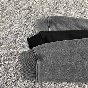 Fabricantes Vintage algodón peso pesado gota hombro sudadera más tamaño ácido lavado sudadera de los hombres - Product Image 4