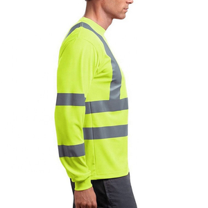 Chemises de travail personnalisées respirantes à haute visibilité et réfléchissantes à manches longues pour la construction des hommes avec poche respirante - Product Image 6