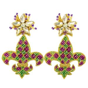 2025 Hot Selling Indian Hand Embroidery Beaded Earrings Seed Beaded Drop Dangle Statement Earrings for use women and <b>girls</b> - Product Image 4