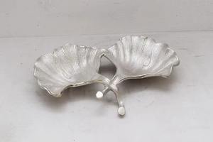 Tazón moderno de acero inoxidable con detalles florales añade funcionalidad y valor estético a la presentación de sus postres. - Product Image 5