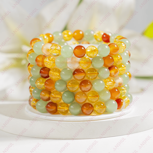 Highly Energizes CREATIVITY 8mm Round <b>Crystal</b> Healing Gemstone <b>Beaded</b> Meditation Bracelet/Fashion Jewelry Intention Bracelet - Product Image 1