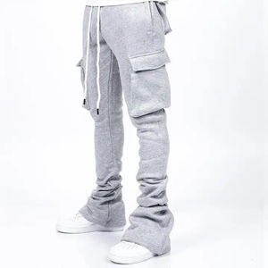 Nuevo estilo Streetwear French Terry Sweatpants Blank Casual Men Flare Stacked Sweat Pants 2026 - Product Image 5