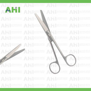 Ciseaux de pansement manuels AHI de haute qualité, à lame droite et arrondie, 130 mm, en acier inoxydable chirurgical, certifiés CE, instrument médical de classe II - Product Image 3