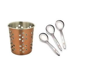 100% Real <b>Metal</b> Spoon <b>Holder</b> Kitchenware & Tabletop Hammered and Best Quality Copper Spoon <b>Holder</b> for Sale - Product Image 1