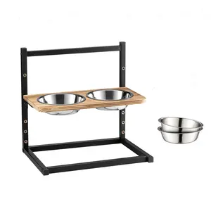 Yee adjustable height dog bowl non-slip lifting 5-layer stainless steel bowl wholesale factory price detachable pet feeder