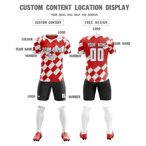 Tendencia al por mayor personalizar su propio diseño uniformes de fútbol para los hombres OEM Francia completa sublimación impresión conjuntos de ropa de fútbol - Product Image 3