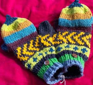 Ladies Woolen <b>Mittens</b> for Winter for Skiing and Cycling - Product Image 5