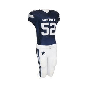 ชุดเสื้อฟุตบอลอเมริกันสำหรับผู้ใหญ่แบบกำหนดเอง ขายส่ง แบบพิมพ์ลายซับลิเมชั่น แขนสั้น ผ้าโพลีเอสเตอร์ 100% ชุดฝึกซ้อม - Product Image 3