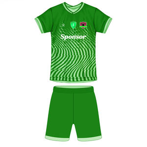 Conjuntos de camisetas de fútbol elásticas de secado rápido transpirables personalizadas, ropa deportiva Anti-UV antibacteriana de poliéster 100% con estampado de transferencia de calor - Product Image 3