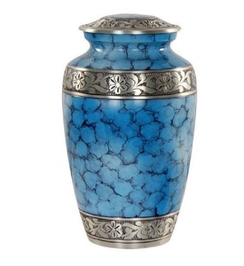 Urne de crémation adulte de finition en pierre bleue pour le stockage et la conservation des cendres - Product Image 1