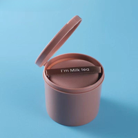 Pot cosmétique en plastique PP avec couvercle rabattable pot de crème vide rechargeable pour beurre corporel tampon de toner masque conteneur de stockage de bouffée
