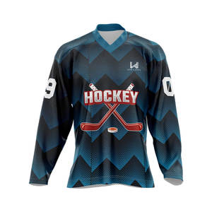 Custom Cheap Unique Hoodie Jersey Tackle Twill Team Ice Hockey Jersey With Hood Lace up Hockey Jersey - Product Image 1