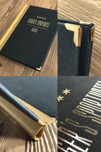 Couverture de menu en cuir personnalisée pour la nourriture ou les boissons Hôtel Restaurant Menu pressé à la chaleur Dossier à feuilles mobiles - Product Image 3