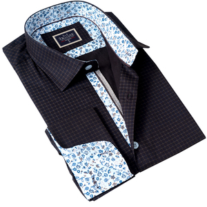 Camisa de vestir con doble puño francés de comedor de lujo para hombre con gemelos Listo en stock Envío rápido Cadenas de suministro ágiles - Product Image 4