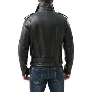 Veste de motard classique sur mesure en gros, veste de moto pour homme, qualité supérieure, cuir véritable, à capuche, motif, saison hivernale - Product Image 5