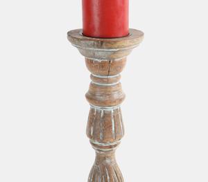 Grand bougeoir de pilier en bois sculpté à la main mangue couleur blanche bois bas quantité minimale de commande fabricant vente directe d'usine - Product Image 3