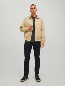 Haute qualité hommes à manches longues Satin Bomber veste décontracté automne impression t-shirt veste nouvel état vers le bas rempli - Product Image 2