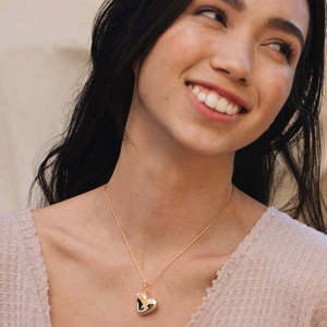 Collana con ciondolo <span class=keywords><strong>a</strong></span> catena di clavicola placcata oro alla moda collana con ciondolo con ciondolo con apertura <span class=keywords><strong>a</strong></span> <span class=keywords><strong>cuore</strong></span> - Product Image 2