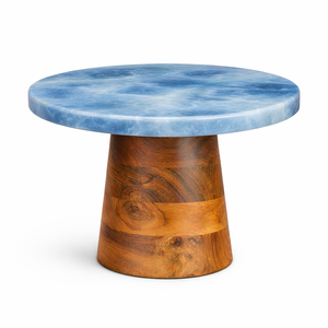 Elegante Soporte para Pastel de Resina con Base de Madera, Soporte Redondo y Elegante para Postres, para el Hogar, la Cocina, Bodas y Fiestas - Product Image 1