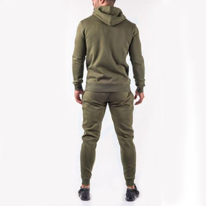 Conjunto de rayas personalizado para hombre, dos piezas, Fitness, Jogging, Sudadera con capucha de poliéster, chándal liso atractivo con capucha/hombres - Product Image 1
