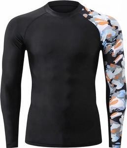 For Logo Custom Men's MMA Rash Guard Spandex Polyester Full Sleeve Quick Dry Jiu Jitsu BJJ <b>Boxing</b> Gym Swimming T-<b>Shirt</b> - Product Image 1