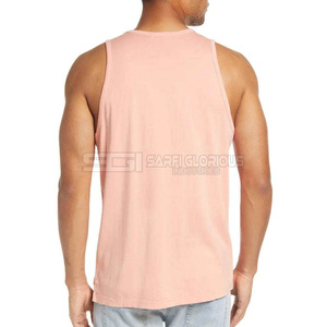 Singlet de sport rose clair pour homme, coton extensible, spandex, débardeur de sport confortable, sans manches, veste de fitness - Product Image 3