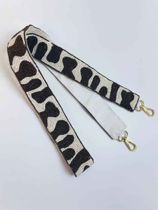 Correa de Punto de Cruz Morada Hecha a Mano con Estrellas Blancas y Doradas, Accesorio de Bordado en Lienzo - Product Image 3