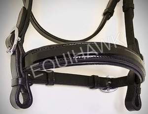 BRIDA DE CABALLO DE CUERO CON BANDAS DE CRISTAL BRO PULIDO DE PLATA Y BANDAS PARA LA NOCHE DE PATENTE/BRIDA DE CABALLO DE CUERO DE DISEÑO PERSONALIZADO - Product Image 5