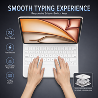 Custom Magnetic Floating Tablet Keyboard Case With Touchpad, Ultra Slim Wireless Keyboard Cover for OEM ODM Wholesale