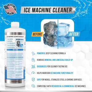 ACTIVE <b>Ice</b> <b>Machine</b> <b>Cleaner</b> & Descaler 32 fl oz 8 Uses Nickel Safe Solution for Whirlpool Scotsman Manitowoc Hoshizaki GE Opal - Product Image 3
