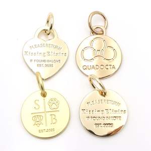 Accessoires <span class=keywords><strong>de</strong></span> sac <span class=keywords><strong>de</strong></span> qualité or clair, vente en gros, gravure personnalisée, breloques porte-clés en métal avec logo circulaire - Product Image 4