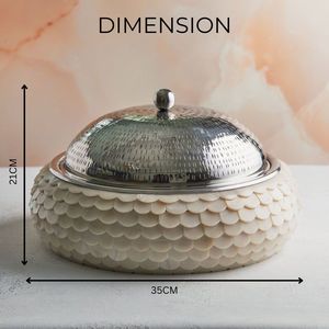 จาน100% สำหรับใส่สลัดผลไม้ทำจากเหล็กแบบคลาสสิกฝังกระดูกสำหรับใช้ในบ้านอุปกรณ์ทานอาหาร - Product Image 4