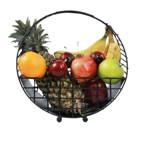 Cesta de frutas duradera de acero inoxidable en color negro para Decoración de mesa, fiesta, reunión y decoración - Product Image 1