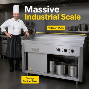 Commercial Electric <b>Flat</b> <b>Top</b> <b>Griddle</b> Cabinet Base 380V for Restaurant Chain Steak Breakfast Kitchen - Product Image 3