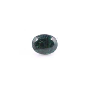 Pierre précieuse minérale en malachite verte polie de 24,32 carats, forme de pouce, taille carrée, poire et marquise, 10 mm, hauteur 8 mm - Product Image 1