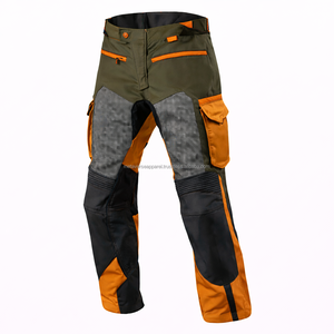 Pantalon de moto d'été avec impression par sublimation, empiècements ventilés, zone genouillère renforcée, cuir à motifs à détection par aiguille - Product Image 2