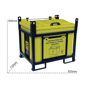 Carvel 920x710X840มม. ภาชนะบรรจุ PP วางซ้อนกันได้สำหรับแบตเตอรี่ที่ใช้แล้ว250lt - Product Image 2