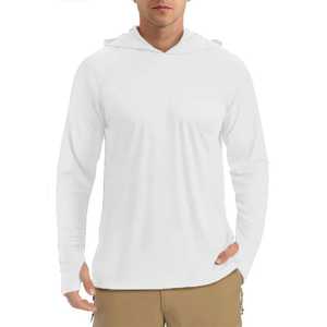 เสื้อมีฮู้ดปลาแขนยาวป้องกันแสงแดดเสื้อตกปลา UPF50 + SPF ป้องกันแสงแดดออกแบบได้ตามต้องการพร้อมตัวเลือกขนาดใหญ่พิเศษ - Product Image 5