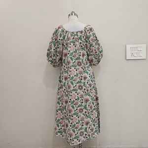 เดรสคอกลมผ้าฝ้ายสำหรับผู้หญิง มีตัวเลือกเดรสสั้น เดรสยาวปานกลาง และเดรสยาว  ใส่สบาย แฟชั่นลำลอง มีสไตล์ เหมาะสำหรับใส่ในชีวิตประจำวัน - Product Image 6