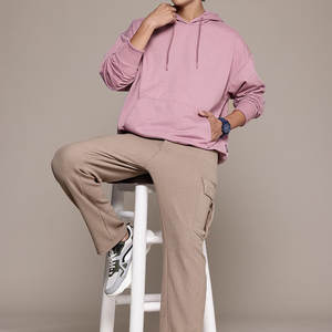 Sudadera con capucha oversize de forro polar con cremallera para hombre, estilo streetwear, bordado personalizado, ropa de invierno, bajo MOQ, suministro a granel rápido - Product Image 3