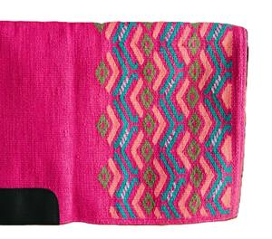 Vente en gros équestre 100% tapis de selle Western en feutre de laine mérinos avec design tissé coloré - Product Image 2